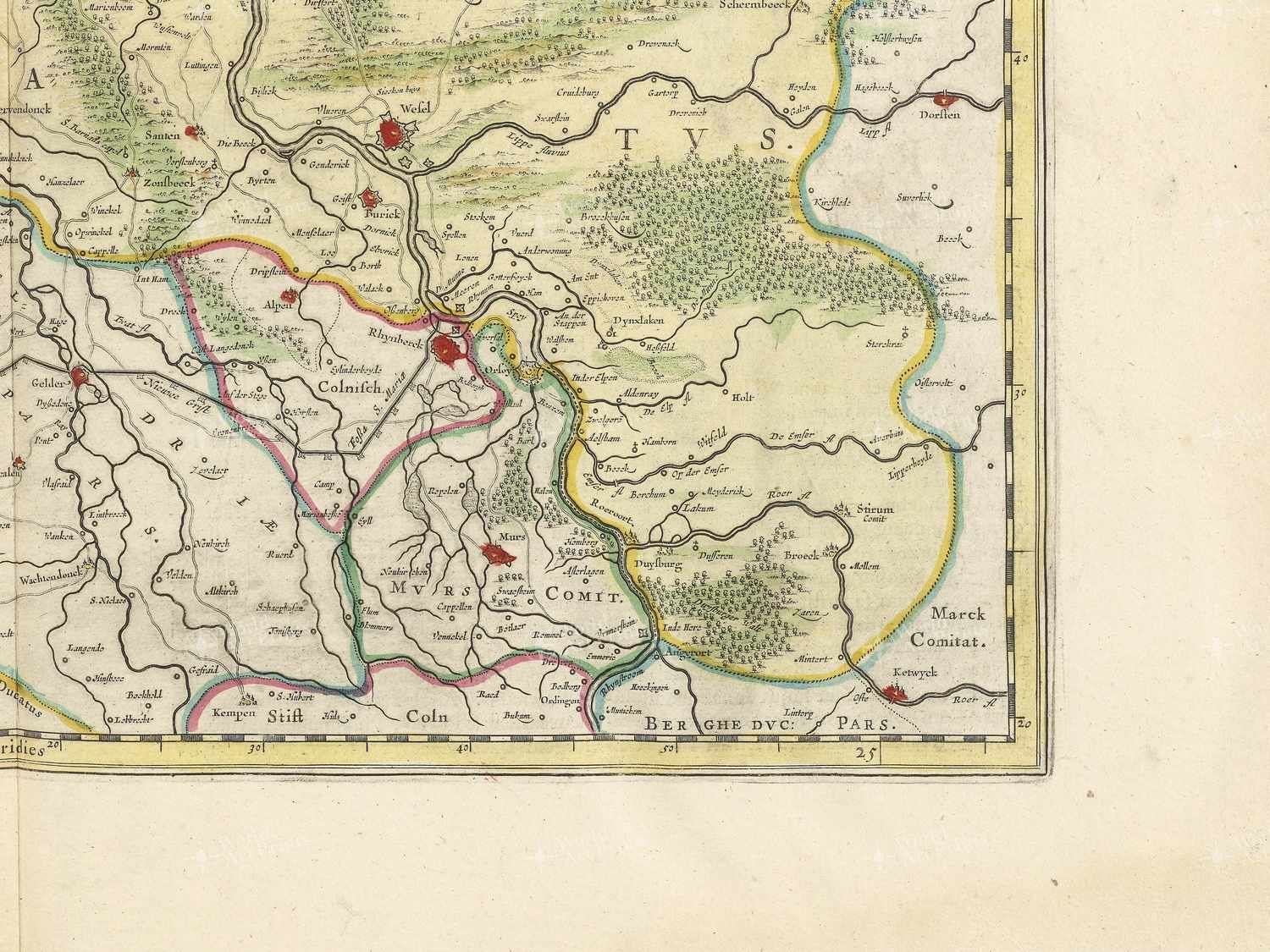 Map bottom right quadrant