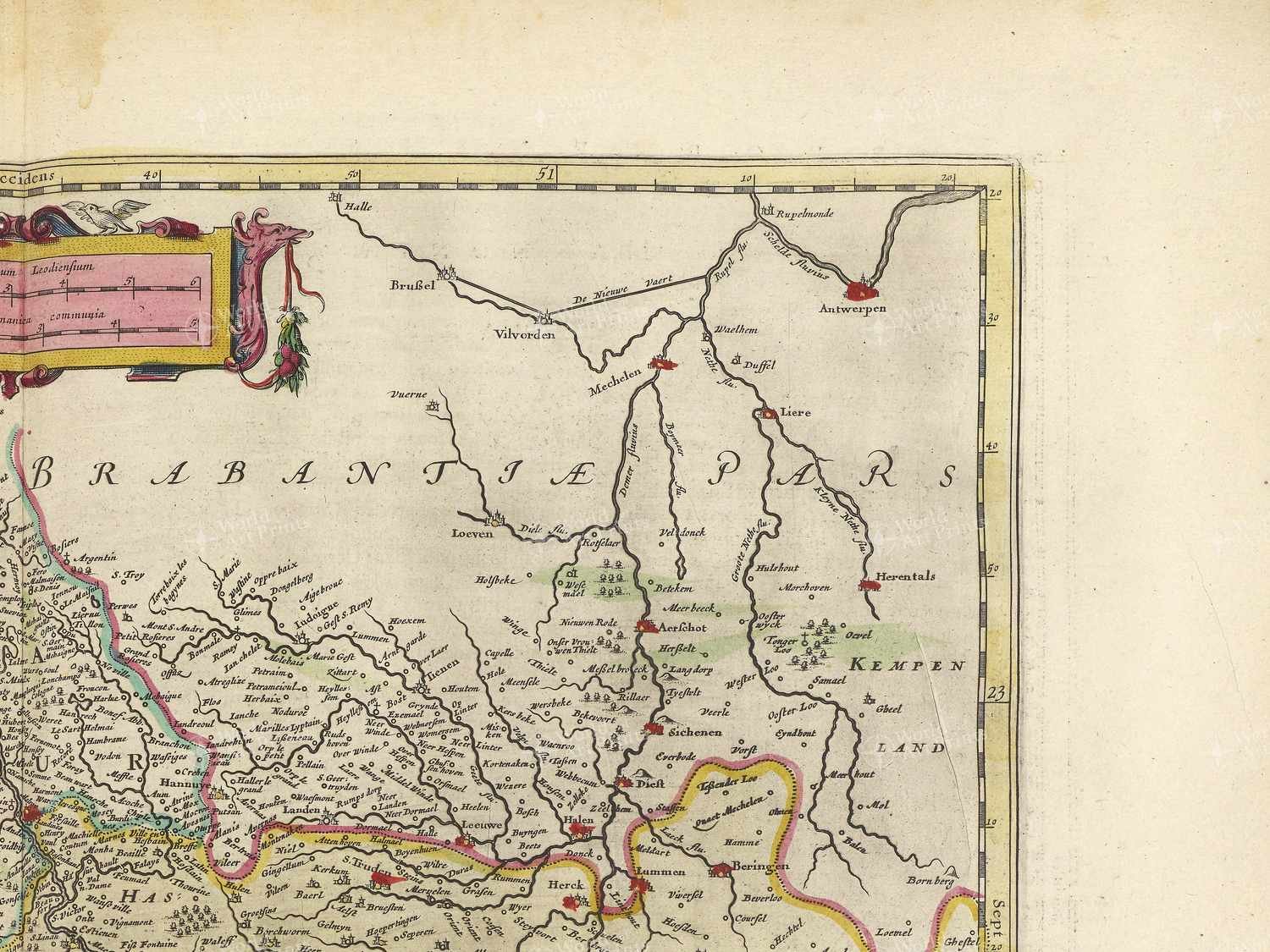 Map top right quadrant