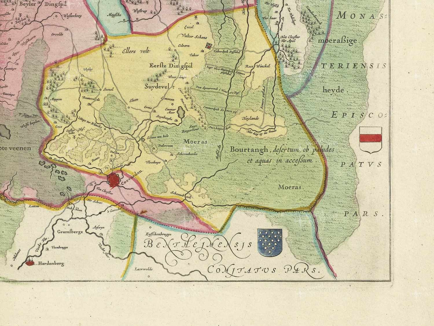 Map bottom right quadrant