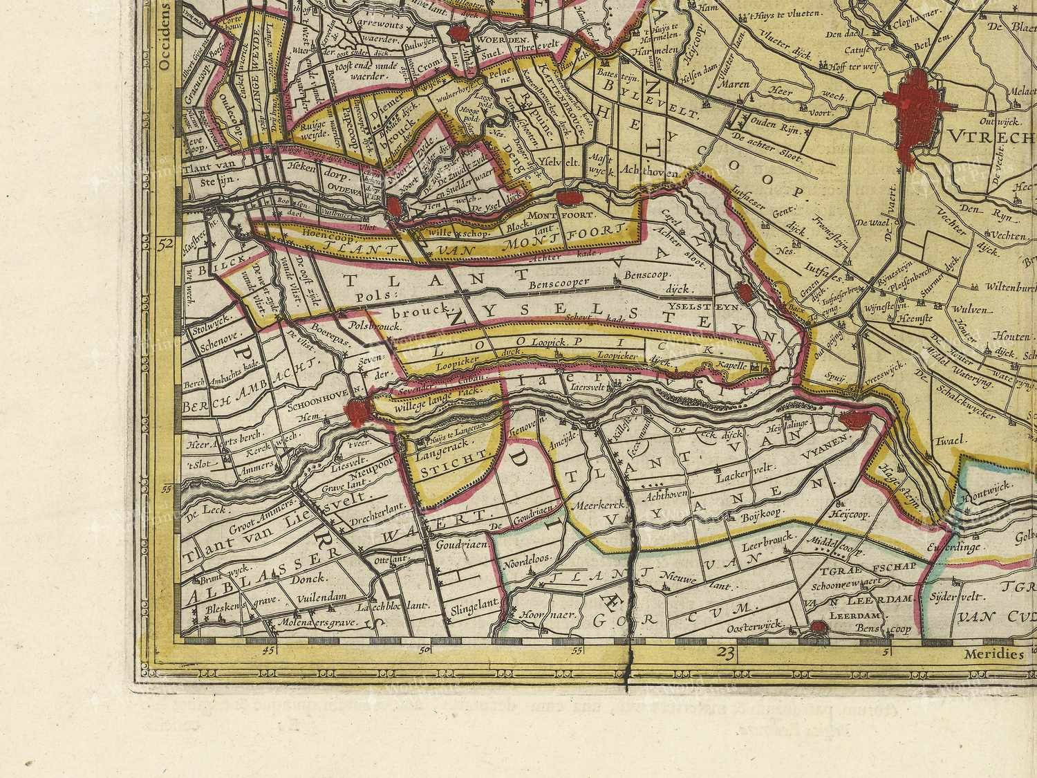 Map bottom left quadrant