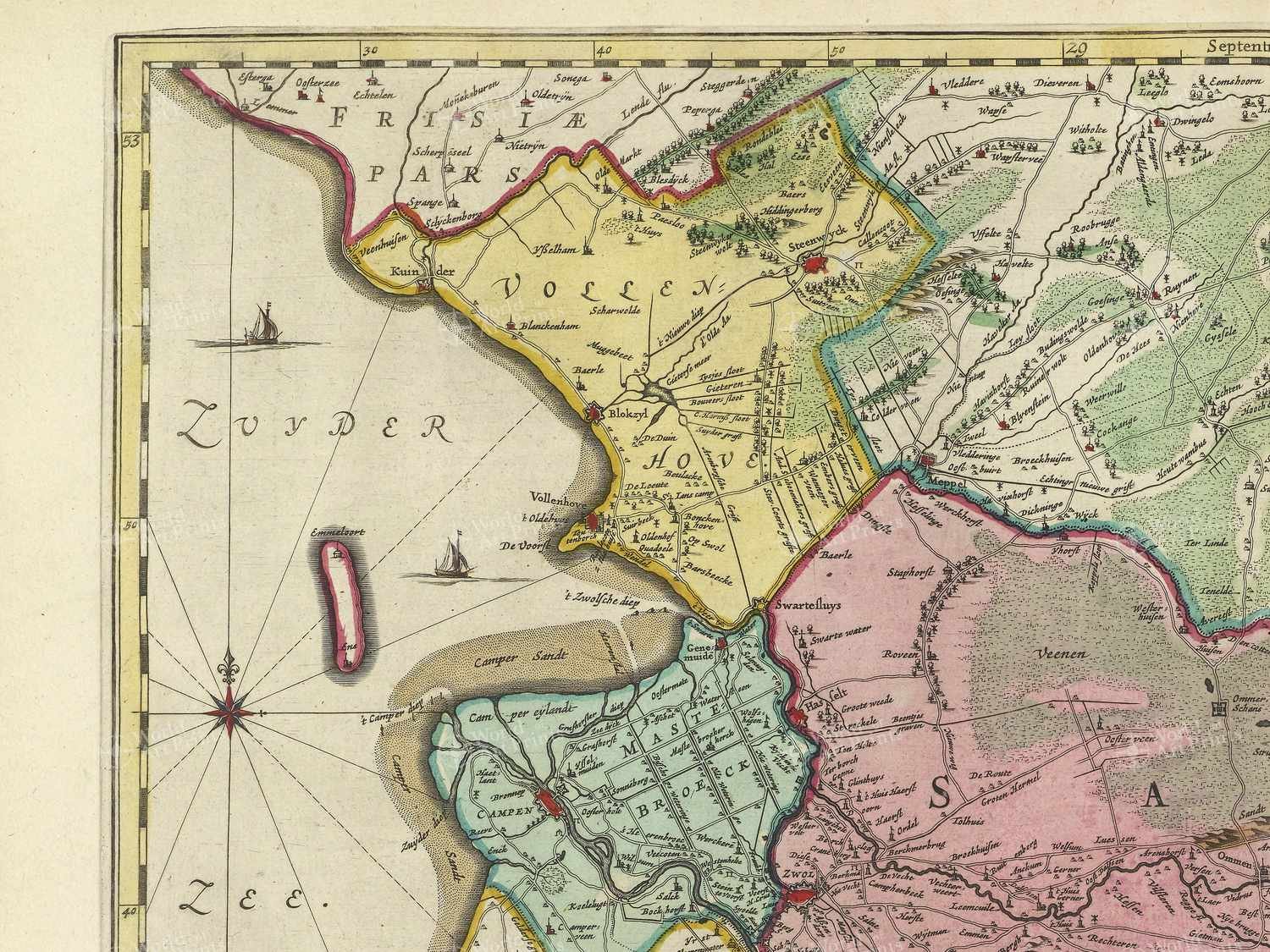 Map top left quadrant