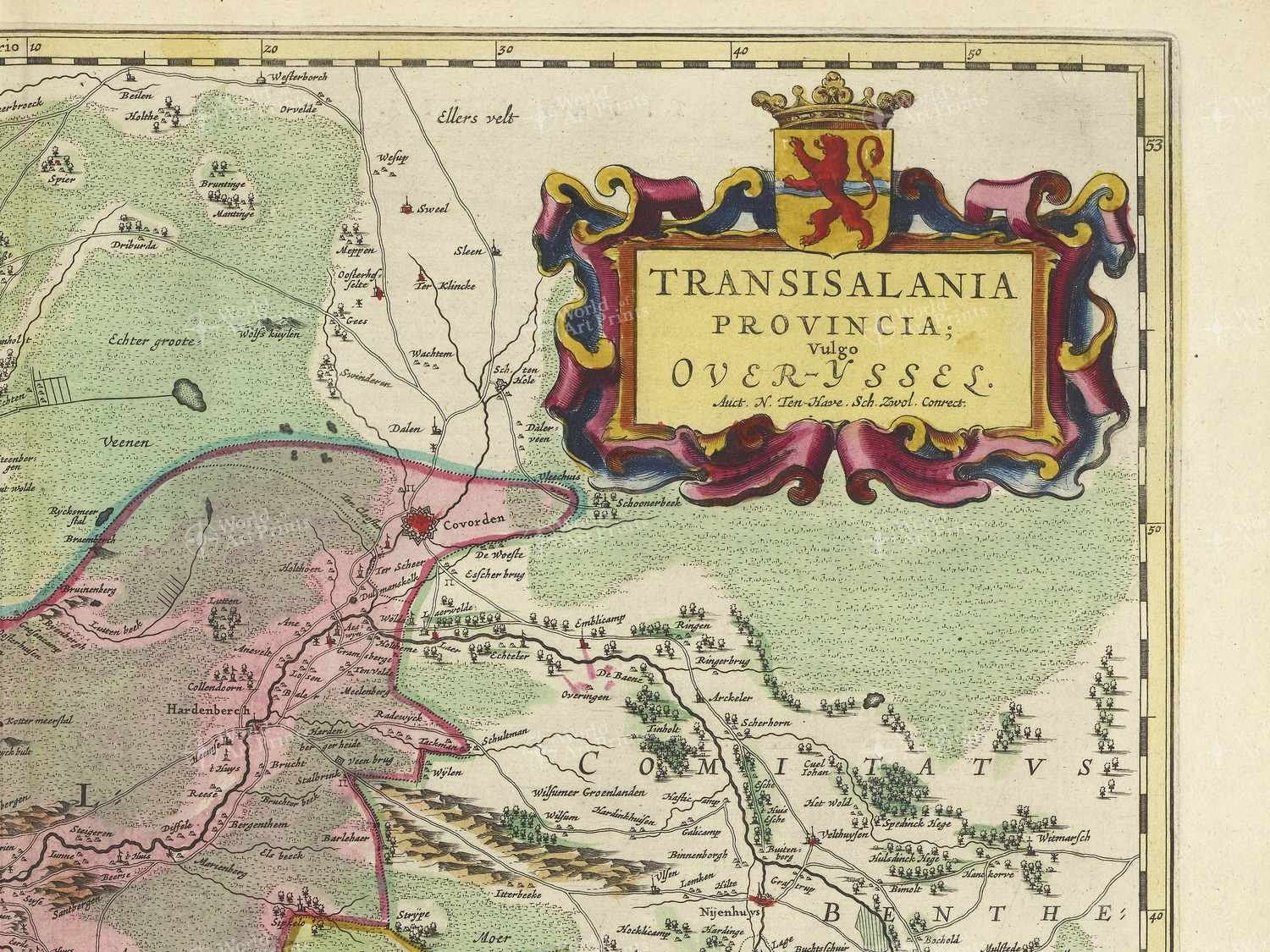 Map top right quadrant