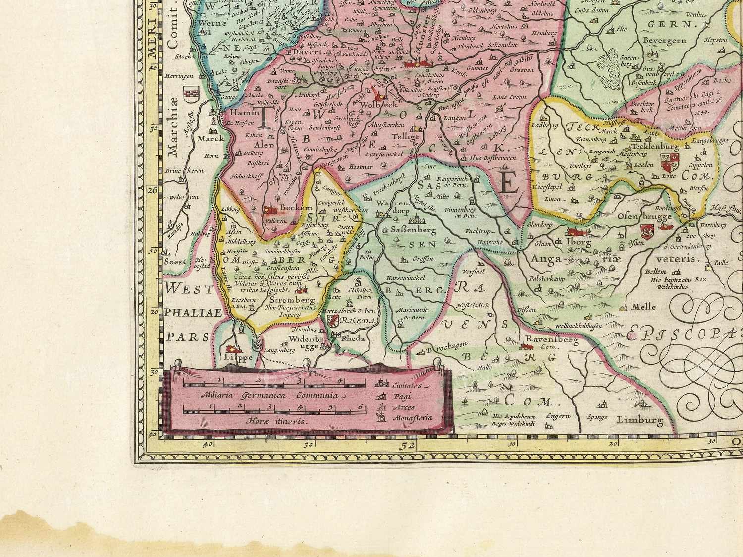 Map bottom left quadrant
