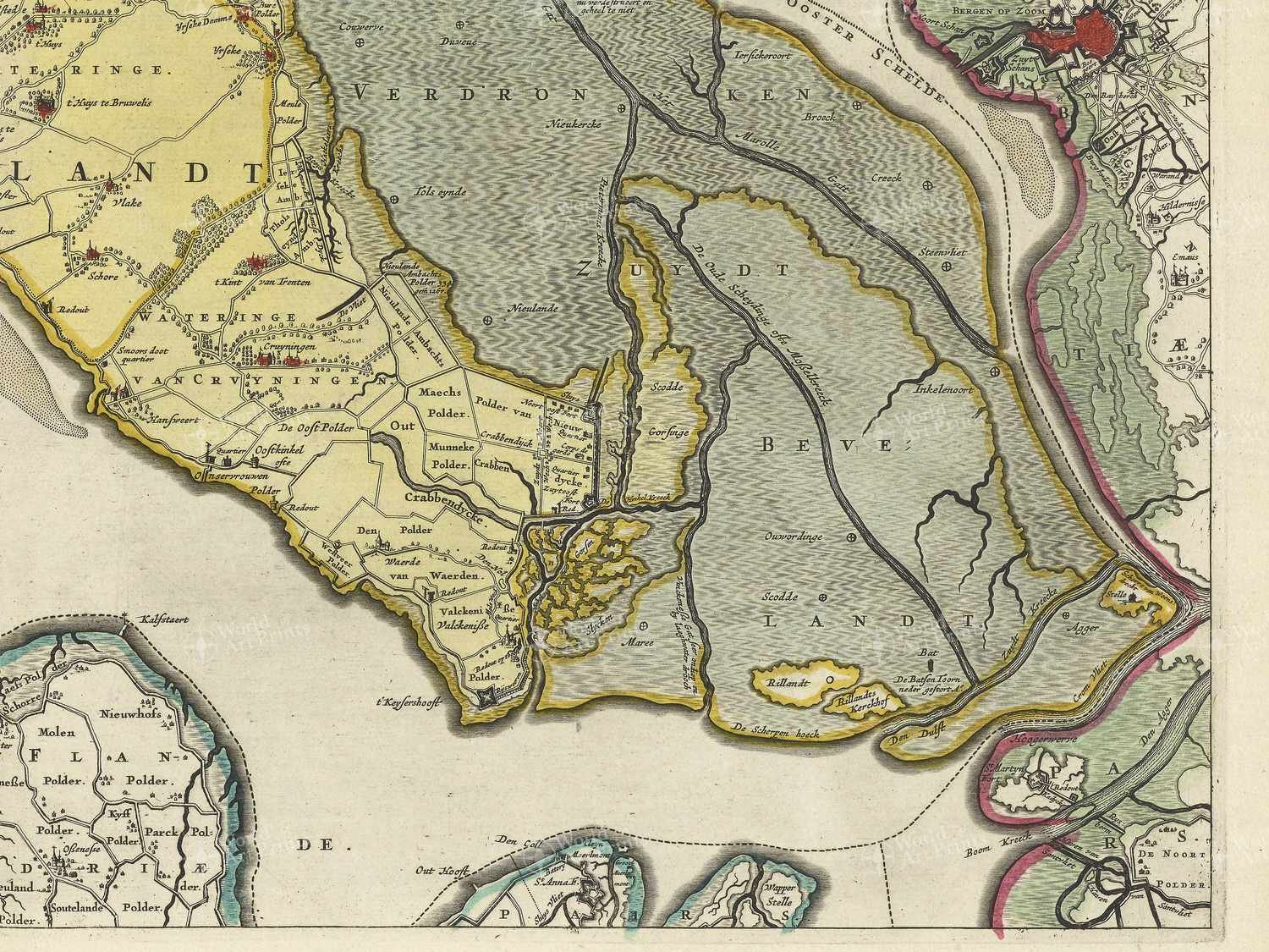 Map bottom right quadrant
