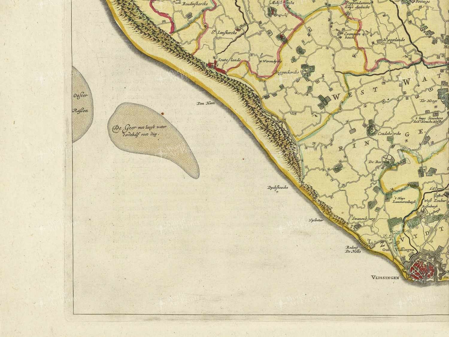 Map bottom left quadrant