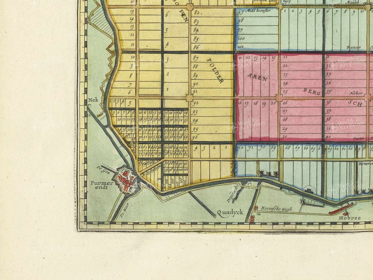 Map bottom left quadrant
