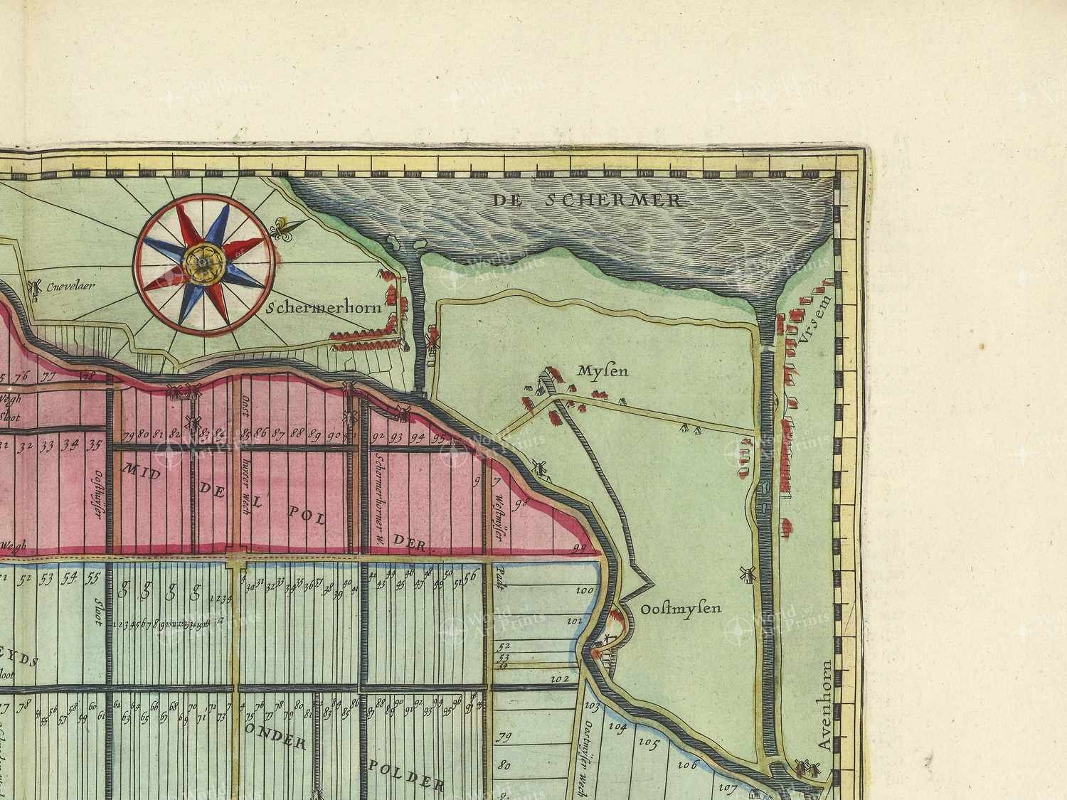 Map top right quadrant