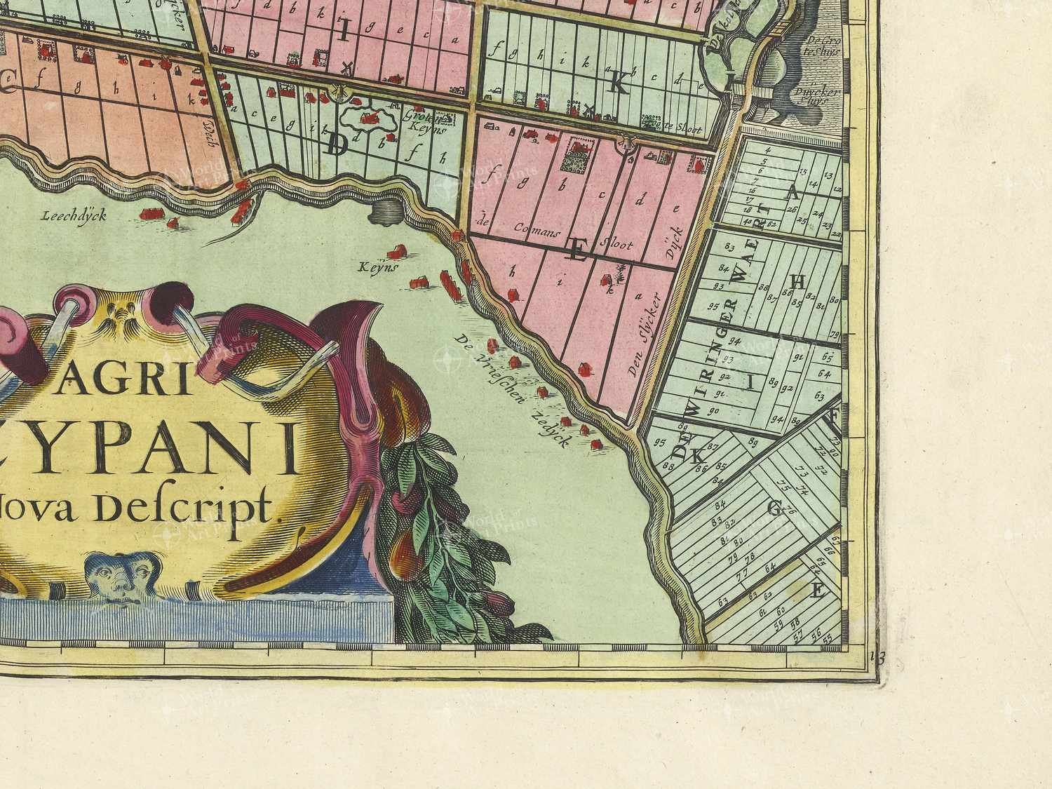 Map bottom right quadrant