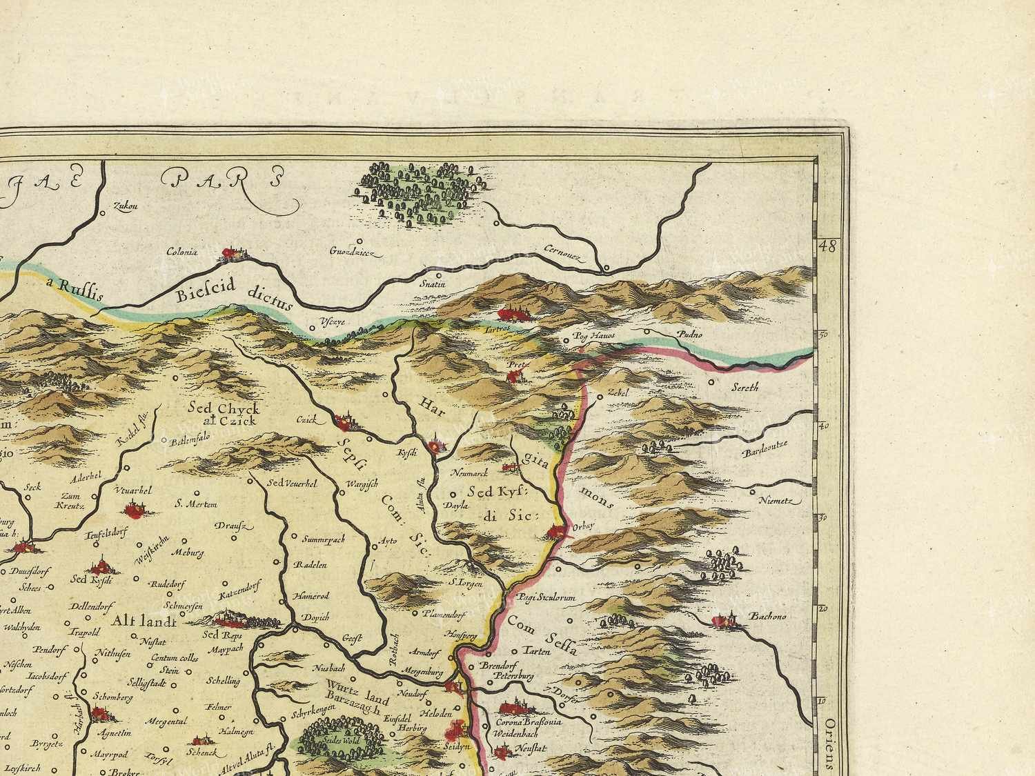 Map top right quadrant