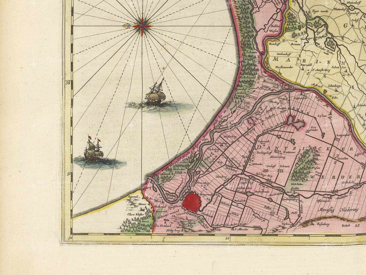 Map bottom left quadrant