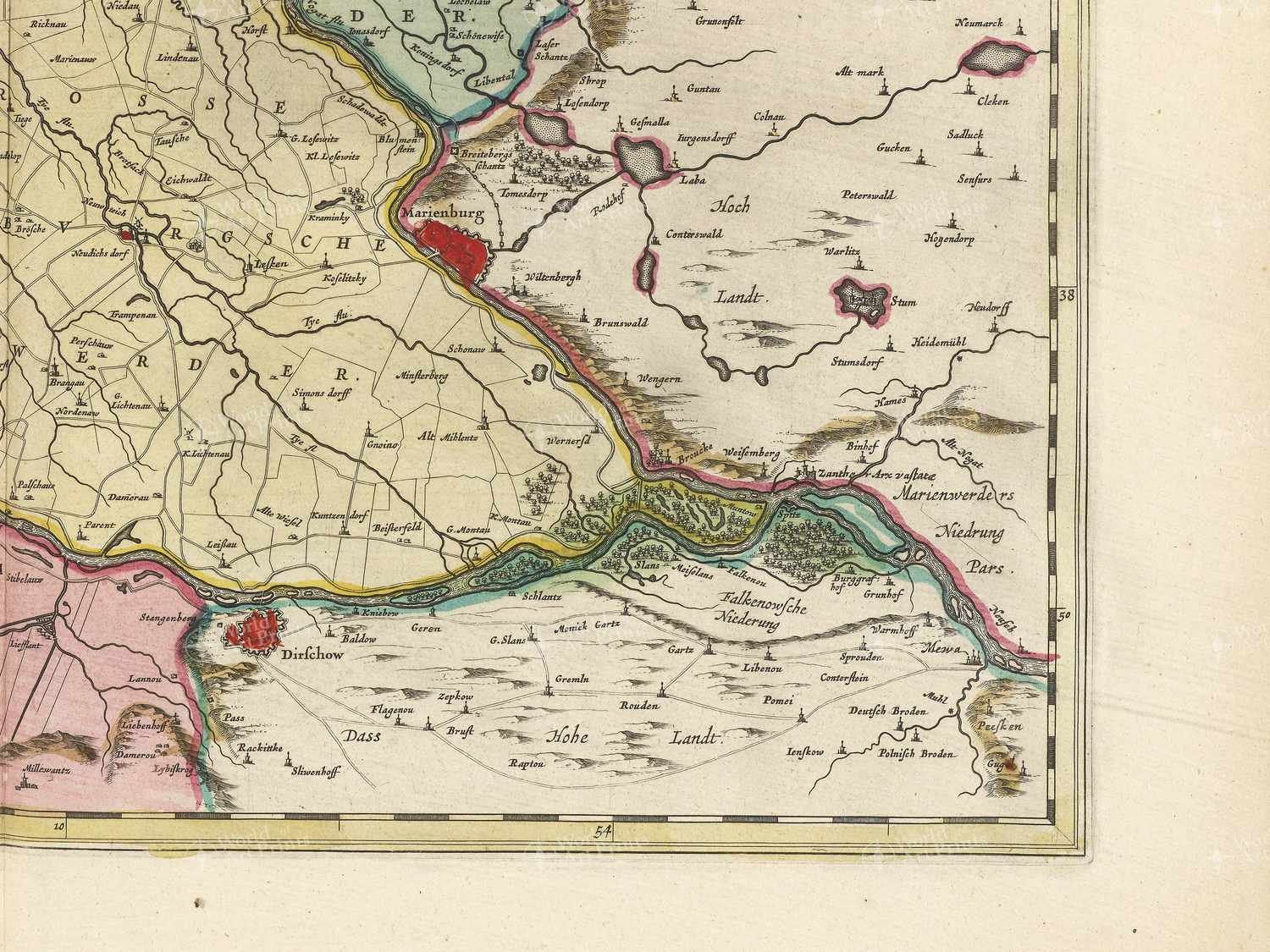 Map bottom right quadrant