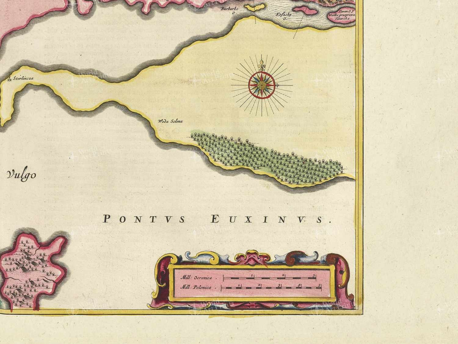 Map bottom right quadrant