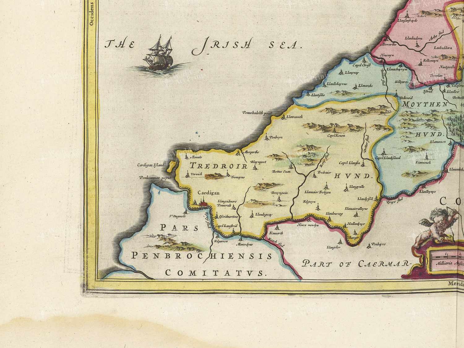 Map bottom left quadrant