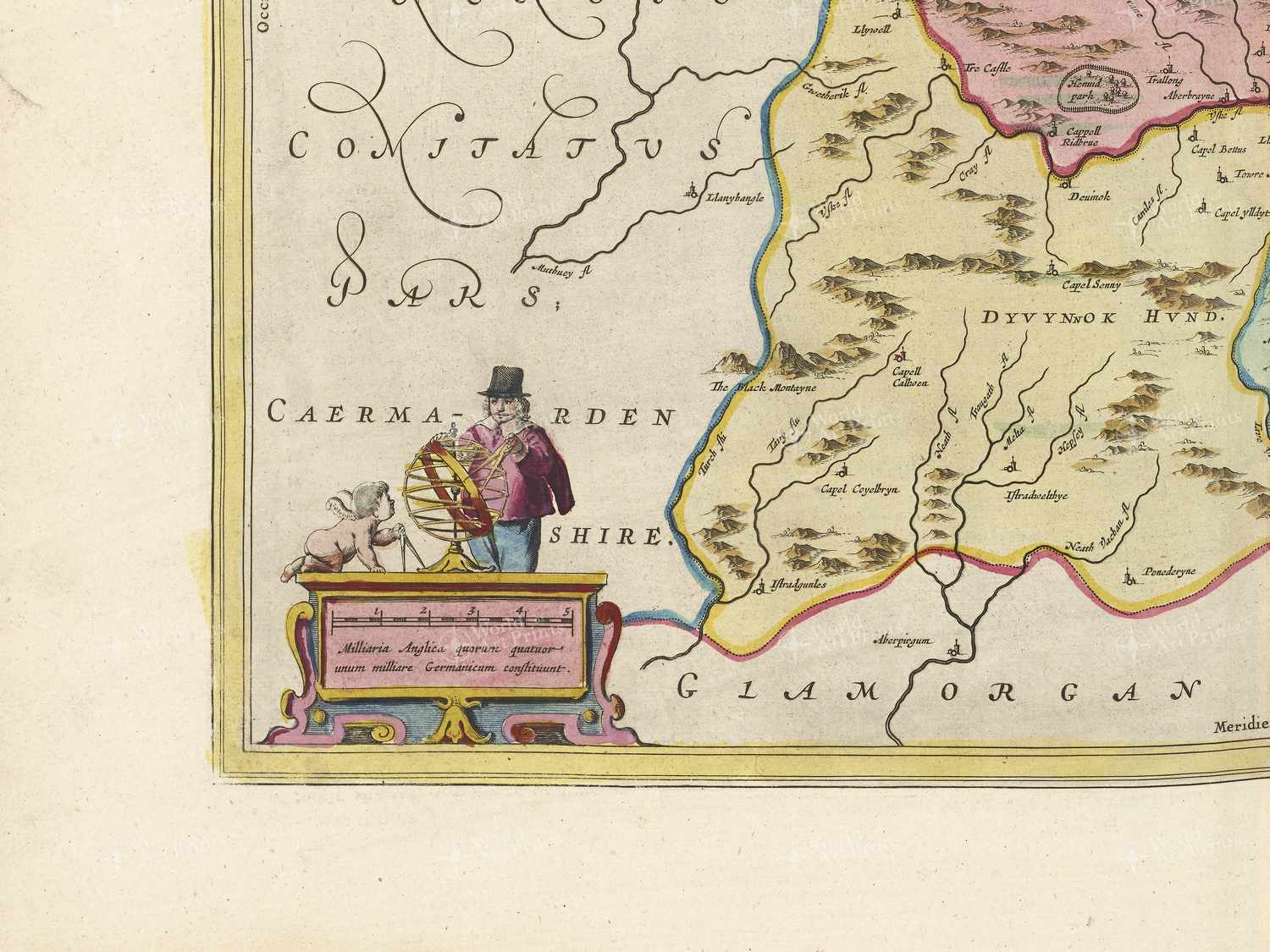 Map bottom left quadrant
