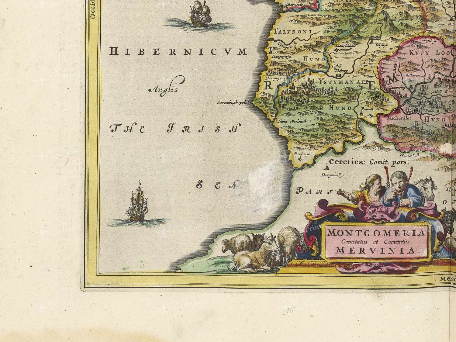 Map bottom left quadrant