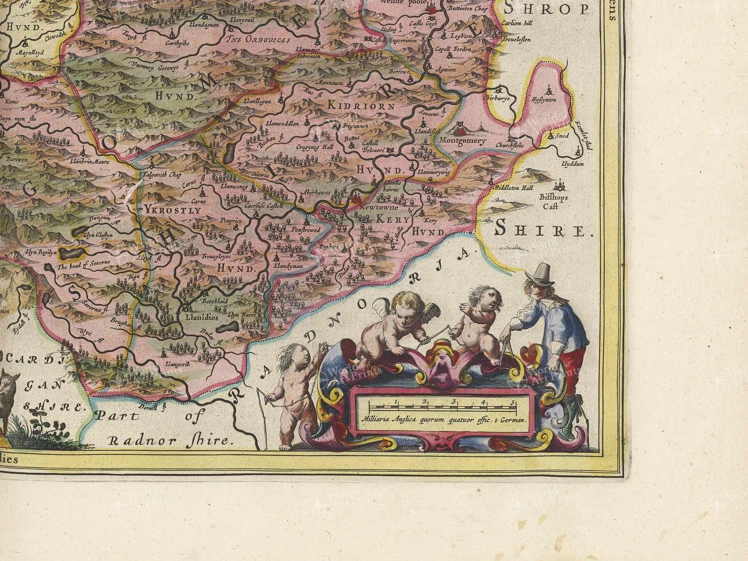 Map bottom right quadrant
