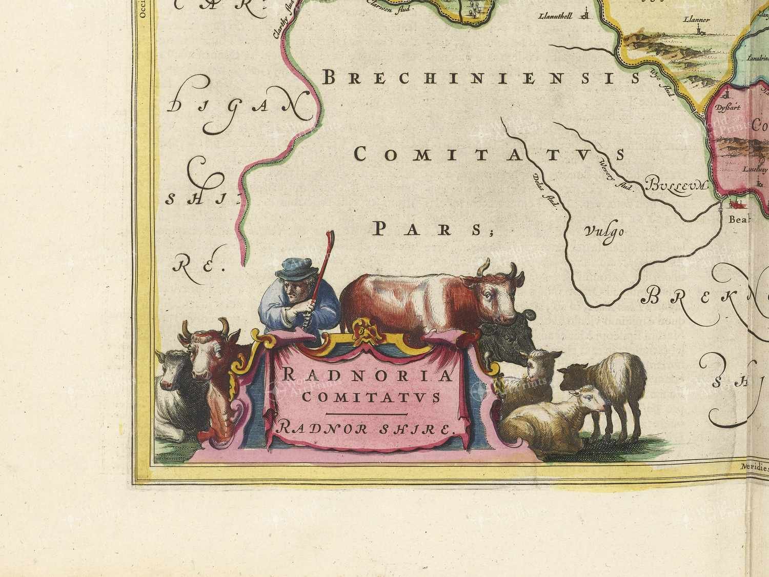 Map bottom left quadrant