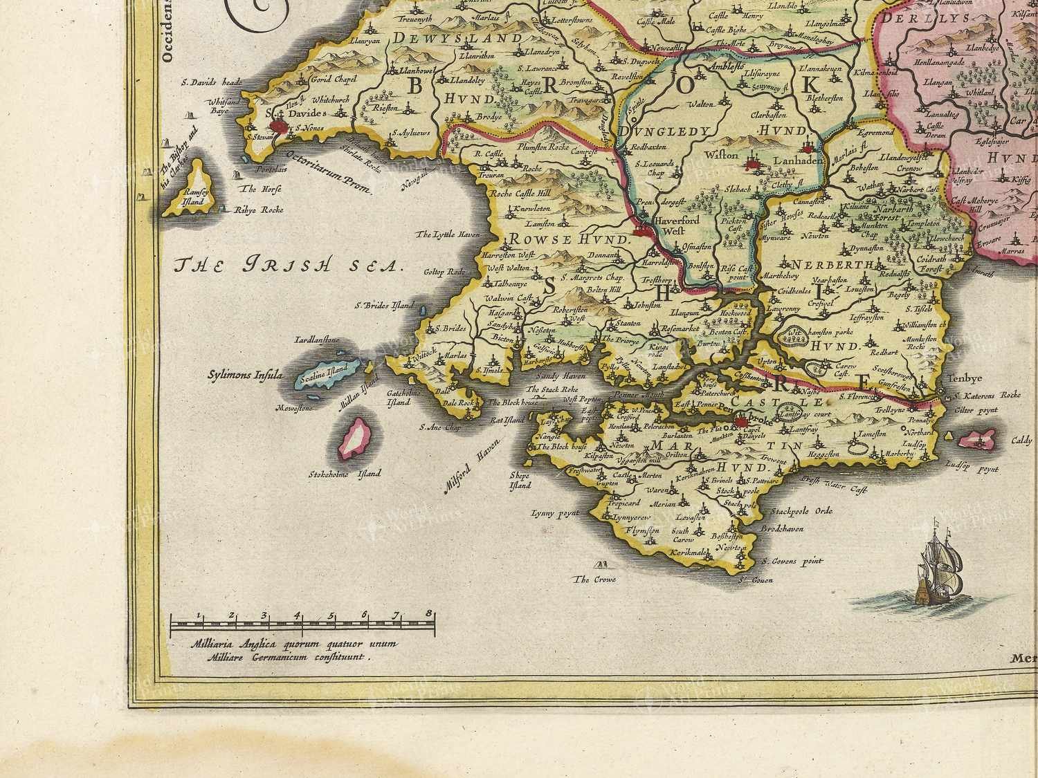 Map bottom left quadrant