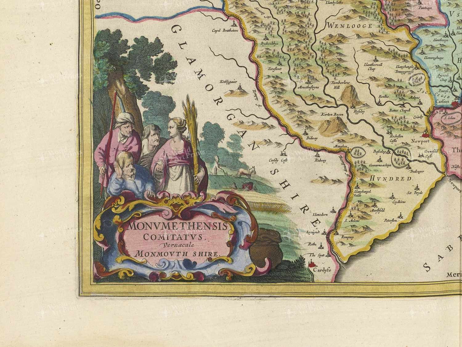 Map bottom left quadrant