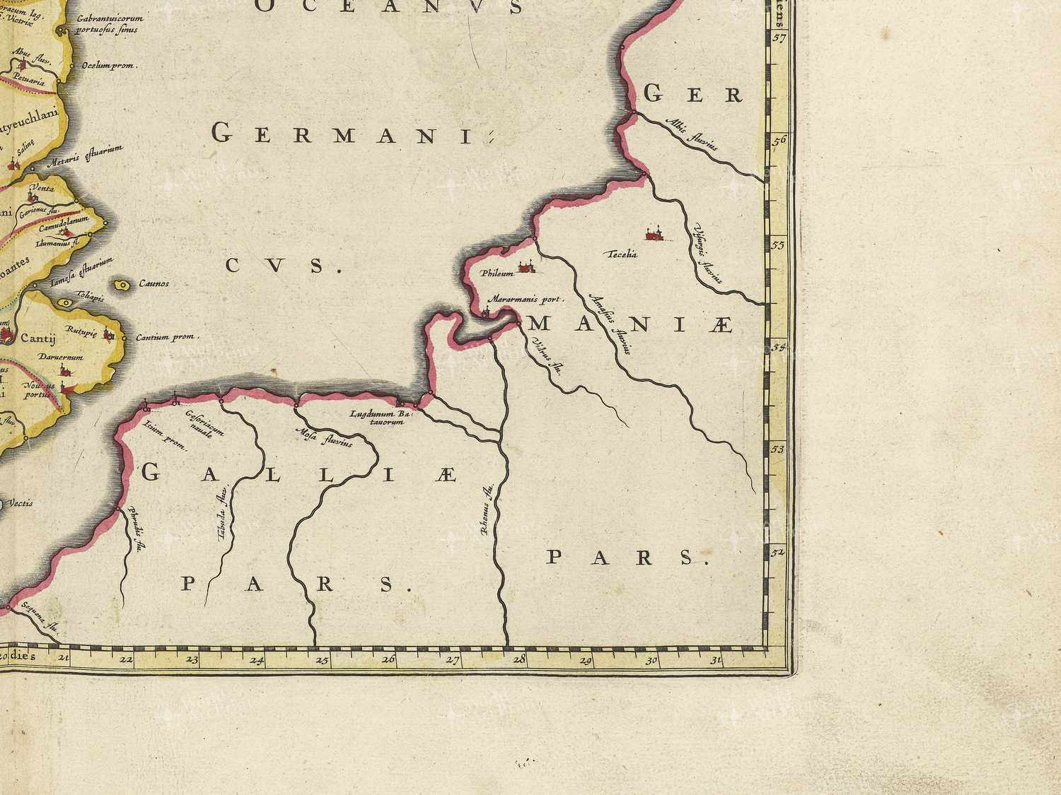 Map bottom right quadrant