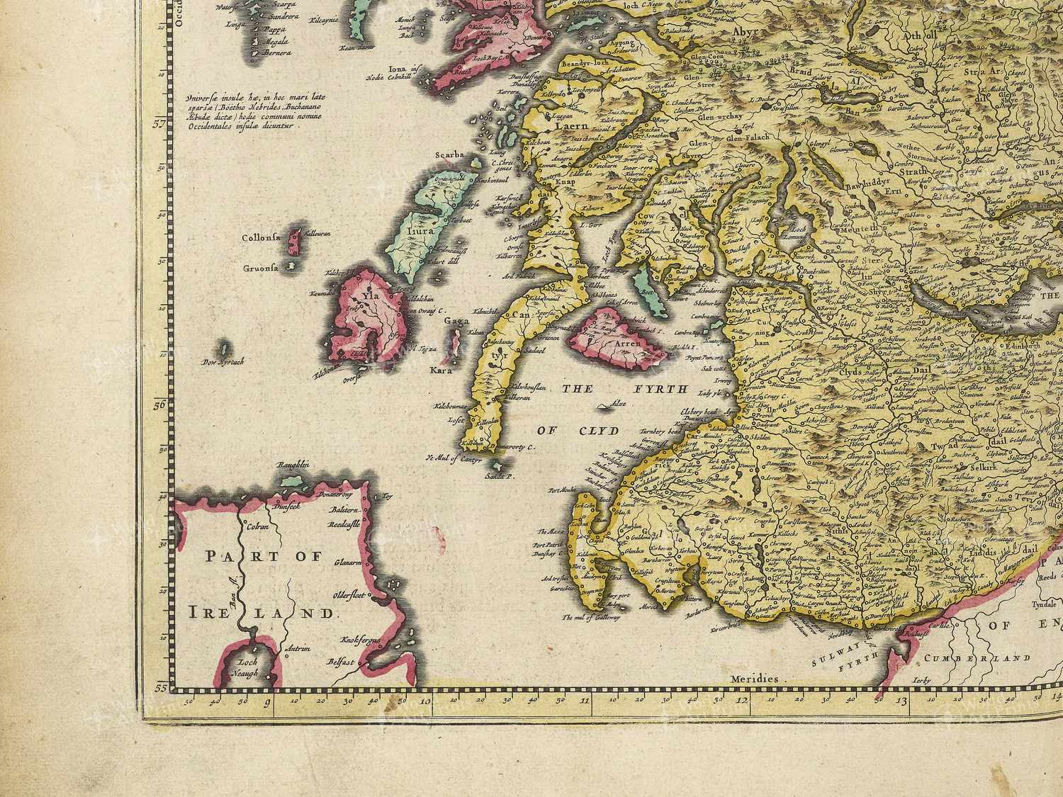 Map bottom left quadrant