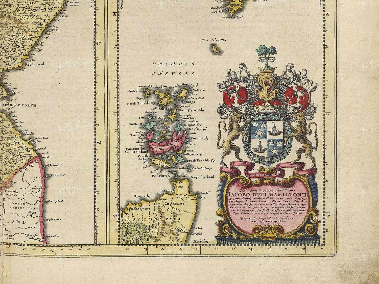 Map bottom right quadrant