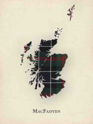 Macfadyen Tartan, Clan Macfadyen, Macfadyen Family, Macfadyen Clan Gift, Macfadyen History, Tartan Map, Tartan Map Print, Scotland Wall Art, Macfadyen, Tartan Gift, Scottish Clan, Museum Quality Print, Scottish Heritage, Tartan Poster, Macfadyen Poster, Clan History, Scottish Ancestry, Tartan Art, Ancestral Map, Museum Quality, Macfadyen Clan, Historical Print