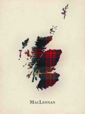 Maclennan Tartan, Clan Maclennan, Maclennan Family, Maclennan Clan Gift, Maclennan History, Tartan Map, Tartan Map Print, Scotland Wall Art, Maclennan, Tartan Gift, Map Poster, Museum Quality, Scottish Design, Scotland Poster, Clans Of Scotland, Tartan Pattern, Wall Art, Heritage Gift, Scottish History, Tradition, Home Decor, Historical Map, Ancestry