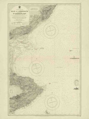 St Andrews Old Map, St Andrews Scotland, Carnoustie, Monifieth, Tayport, Sea Chart Crail, Anstruther, Pittenweem, St Monans, Sea Chart Scotland, Vintage Sea Chart, Nautical Wall Art, Dundee Sea Chart, Nautical Chart, Historic Map, Elie To Arbroath, Maritime Details, St Andrews Bay, Map Print, Coastal Navigation, Vintage Map, Wall Decor, Nautical Gift, Seafarers Map, Historic Navigation, Coastal Scotland Map, Maritime Chart, Nautical Decor