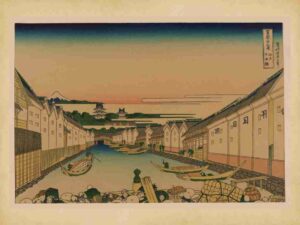 Japanese Vintage, Landmark, Print, Japanese Art, Tokyo Print, Ukiyoe, Cityscape, Samurai Print, River, Tokyo, Woodblock, Traditional, Geisha Print, Historic Print, Bridge, Art, Asian Art, Scenery, Oriental, Japanese Culture, Cultural, Culture"