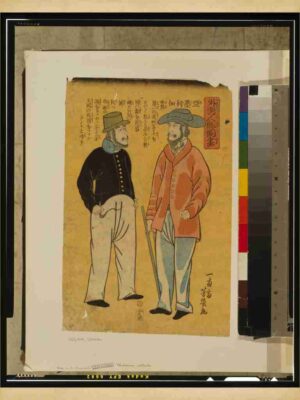 Foreign Art, Travel Art, Print, Japanese Art, Ukiyoe, Famous, Travel Decor, American Culture, Amerika, Zuga, Culture Clash, Us Art, International Decor, Tradition, World Art, Gaikoku, Japan, Jinbutsu, American Scenery, Asia, Japanese Woodblock A, History, Heritage, Japanese Painting, Culture"