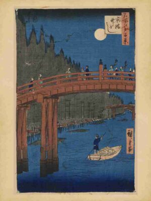 Edo Period, Ukiyo, Old Tokyo, Print, Takegashi, Ukiyoe, Era, Japan Scene, Japanese Home Decor, Cherry Blossoms, Riverside, Woodblock, Oriental Art, Cherry Blos, Japanese Streets, View, Bridge, Edo River, Geisha, Asian Art, Japanese Print, Kyobashi, Japanese Culture, Tokyo Streets, Kyobashi Takegashi, Woodblock Print"