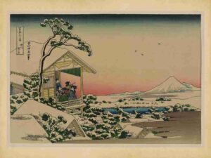 Snow, Peaceful, Nature, Teahouse, Snowfall, Beautiful, Winter, Landscape, Traditional, Teahouse, Tea, Scenery, Tradition, Serene, Landscape, Snow, Japan, Snowfall, Morning, Japanese Print, After, Cultural, Koishikawa, Winter"