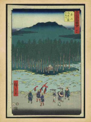 Edo Period, Vintage, Ukiyo, Nature, Wall Art, Landscape, Woodblock, Traditional, Sakura, Art, Japan, Era, Geisha, Edo, Scape, Classic, Oriental, Japanese Print, Mountains, Cultural, Tsuchiyama, Illustration, Culture"