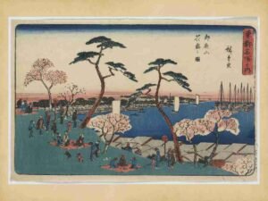 Edo Period, Ukiyo, Blossom, Cherry Bloom, Historic Scene, E, Spring Scene, Japanese Art, Ukiyoe, Era, Cityscape, Gotenyama Print, Geisha Beauty, Woodblock, Castle View, Traditional, Oriental Art, Nature Beauty, Charming Image, Classic Scene, Hill, Japanese Print, Gotenyama, Hanazakari, Japanese Culture, Woodblock Print"