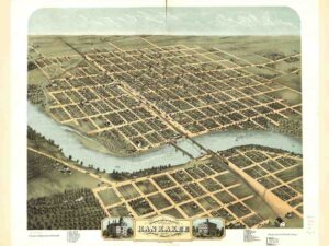 19th Century, County, Antique, Old, Town, Black And White, Illinois History, Illinois, City, Birds Eye View, Map, Illinois Map, Midwest