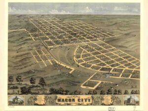 Wall Art, Macon City, Missouri, Antique Map, County Map, Missouri Towns, Novelty Print, Home Decor, City View, Missouri Decor, Map Print, 1869 Map, Macon County