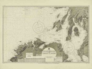 West Coast Scotland, Glasgow, Clyde, Chart Of Clyde, Map Of West Coast, Scotland Sea Map, Sea Chart Scotland, Sailing Gift Scotch, Scotch Gift Seaman, Seafarer Gift, Seafaring Gift Uk, Map Of Scotland Sea, Nautical Chart, Vintage Map, Nautical Poster, Firth Of Clyde, Glasgow Map, Mull Of Kintyre Map, Islay Map, Jura Map, Antique Nautical Decor, Coastal Wall Art, Old Maritime Chart, Scottish Islands Map, Historic Nautical Map, Sea Navigation Chart, Glasgow Approaches, Vintage Travel Art