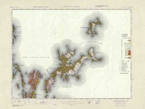 Tarbert, Dibidil, Glendibadle, Earths Layers, Sanday Map, Geological Poster, Intricate Formations, Earth Science Art, Geological Formations, Educational Poster, Layered Earth Map, Sanday Geological, Earth Structure, Geology Lovers, Earth Science Decor, Map Of Earths Layers, Geological Study, Artistic Maps