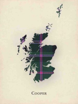 Cooper Tartan, Clan Cooper, Cooper Family, Cooper Clan Gift, Cooper History, Tartan Map, Tartan Map Print, Scotland Wall Art, Cooper, Tartan Gift, Tartan Map Poster, High Quality Print, Archival Print, Scottish Design, Clan Poster, Cooper Clan, Scottish Heritage, Home Decor, Wall Art, Ancestral Map, Poster Print, Clan Memorabilia, Family Heritage, Scotland Poster